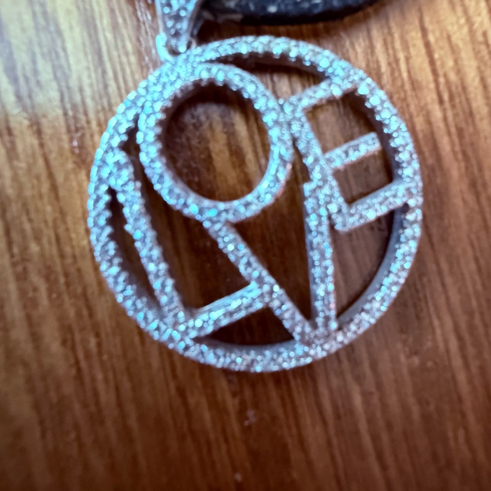 Elegant Silver Love Pendant Necklace